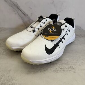 Nike Lunar Control Vapor BOA Golf Shoes Mens 11.5 White Black Spiked NWT